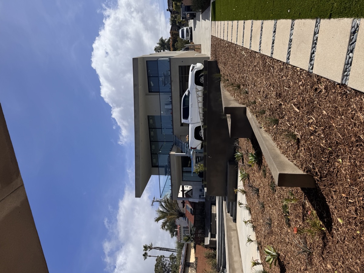 Completed modern home exterior renovation in San Diego